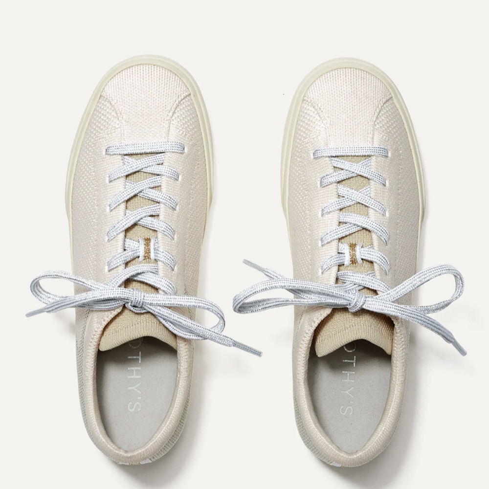NWOT Rothy's Women Lace Up Sneakers - Diamond Twill